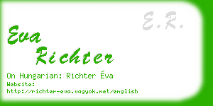 eva richter business card